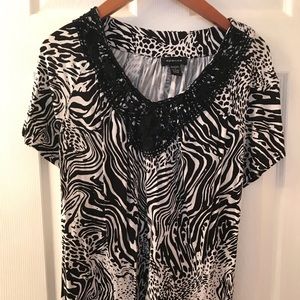 Spence zebra print top